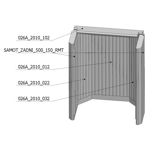 Šamotová komora komplet MERU N    